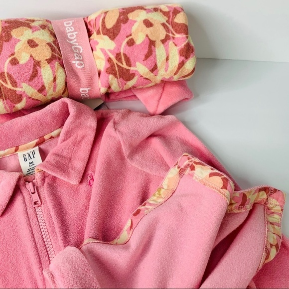 Gap Pink ZIP Terry Coverup & Match Beach Towel Perfect Gift Summer Fun - Picture 4 of 9